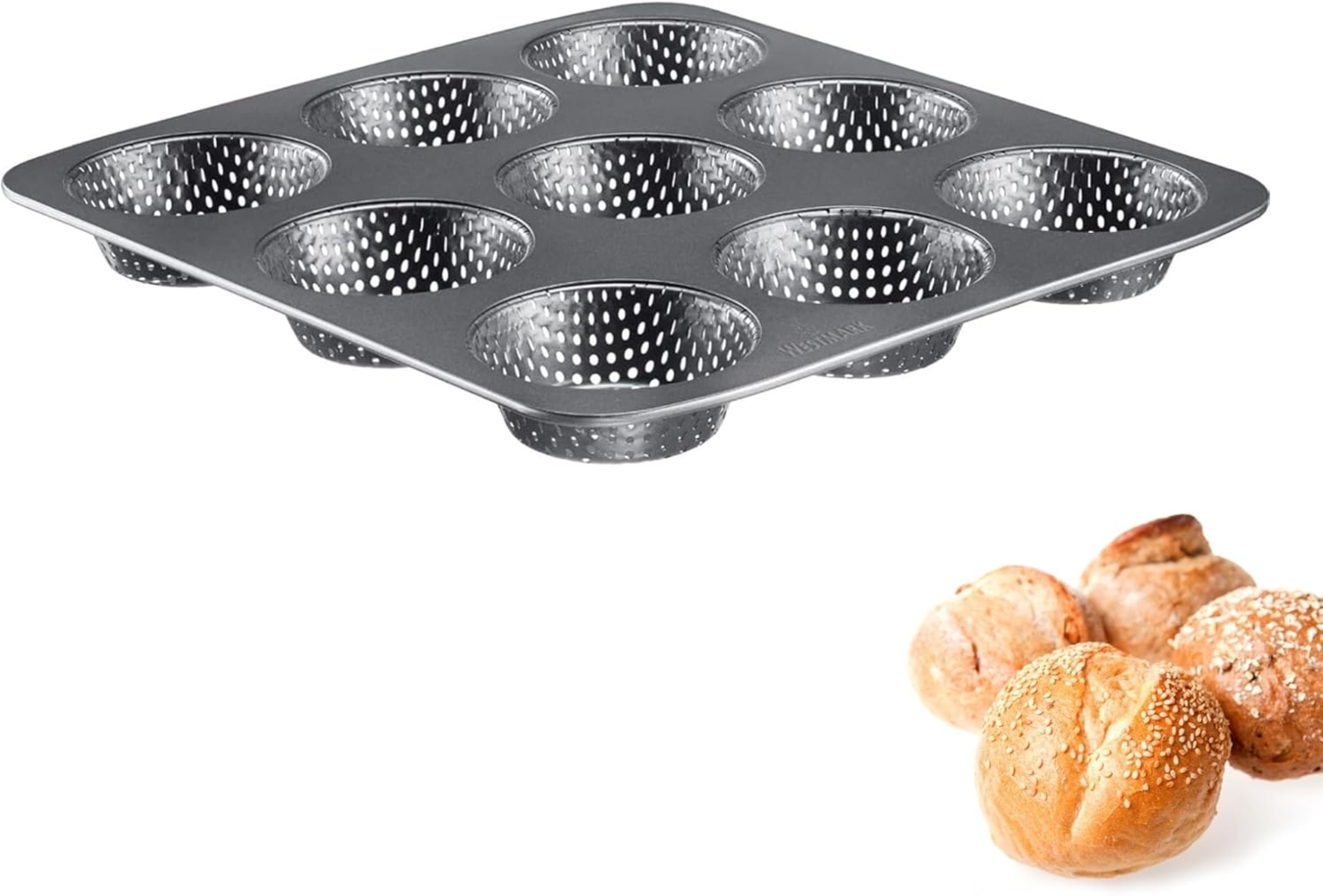 WESTMARK Brötchen Backform 9 Nester Bild 1