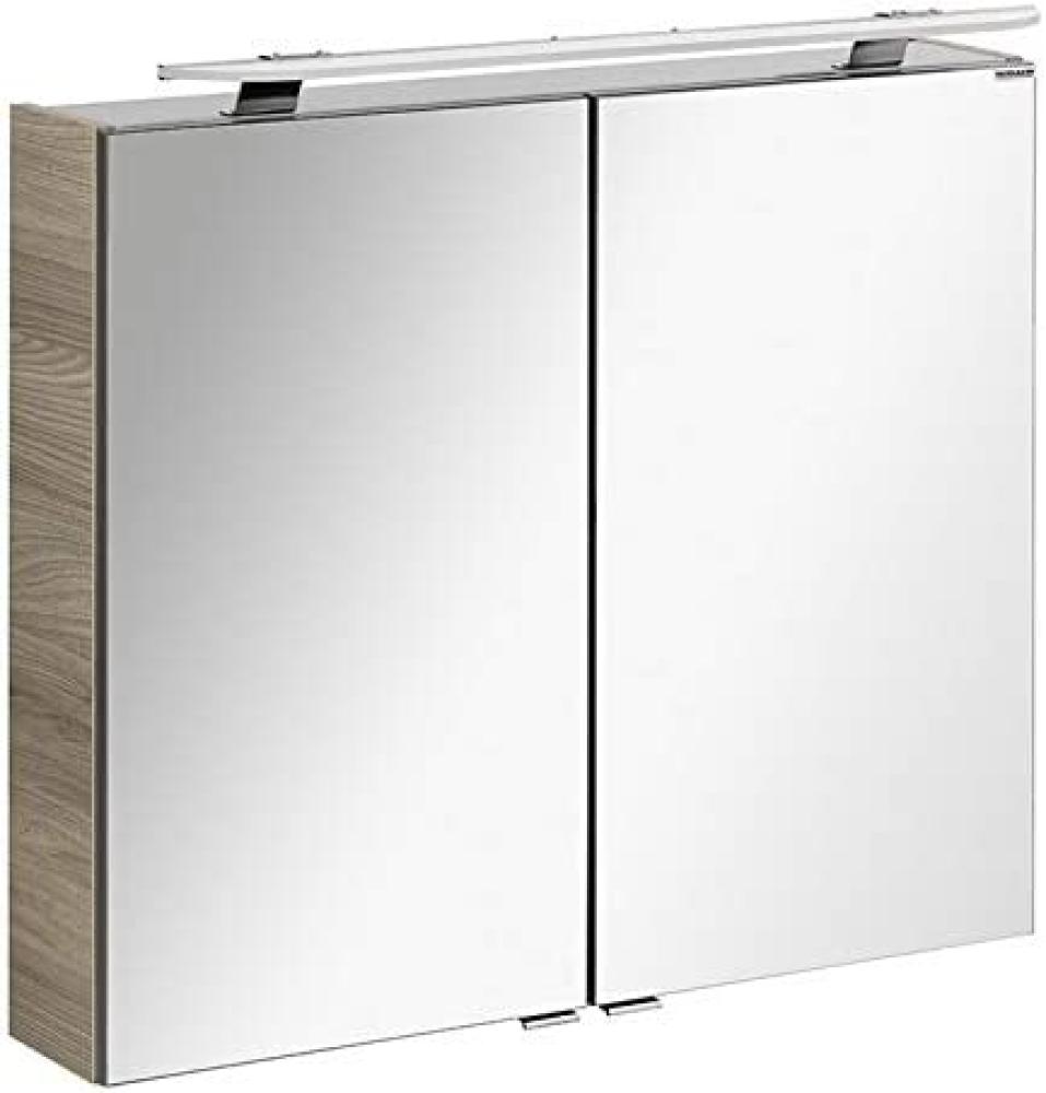 Fackelmann LUXOR LED Spiegelschrank 80 cm, Braun hell Bild 1