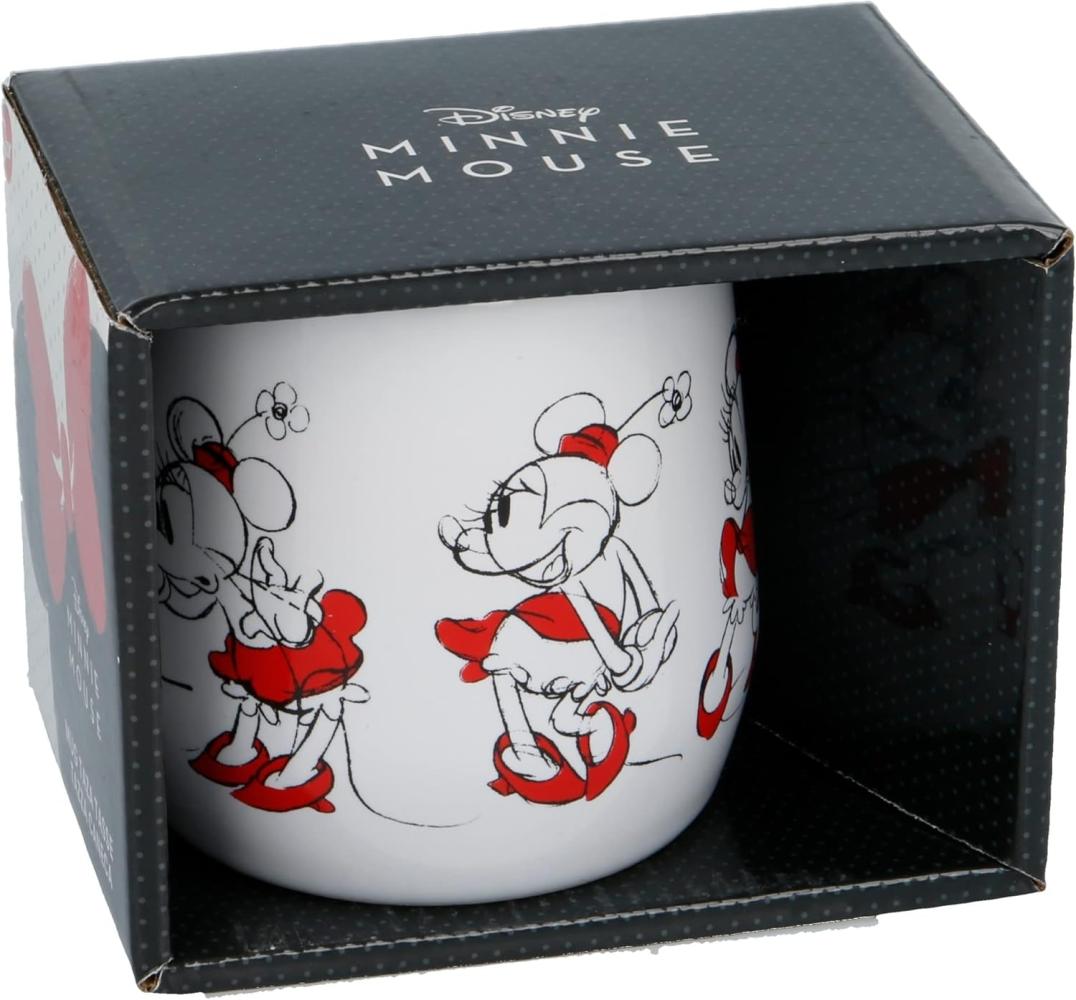 Disney Minnie Mouse Kaffeetasse ca. Ø 8,7 x 9 cm Skizze in Weiß / Rot Tasse Bild 1