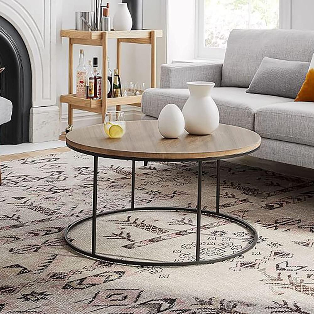 Couchtisch Kuhmoinen 45 x Ø80 cm Schwarz [en. casa] Bild 1