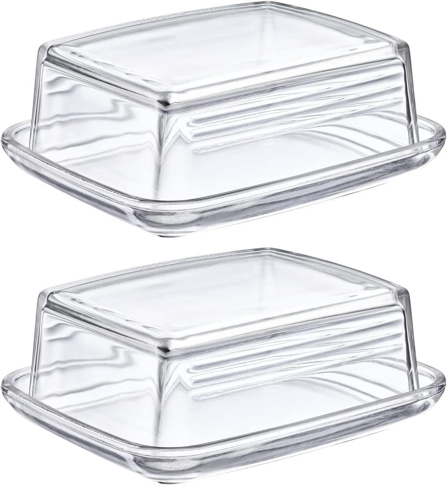 Westmark 2 Butterdosen aus Glas, Länge: 14,3 cm, Transparent, 208522E3 Bild 1