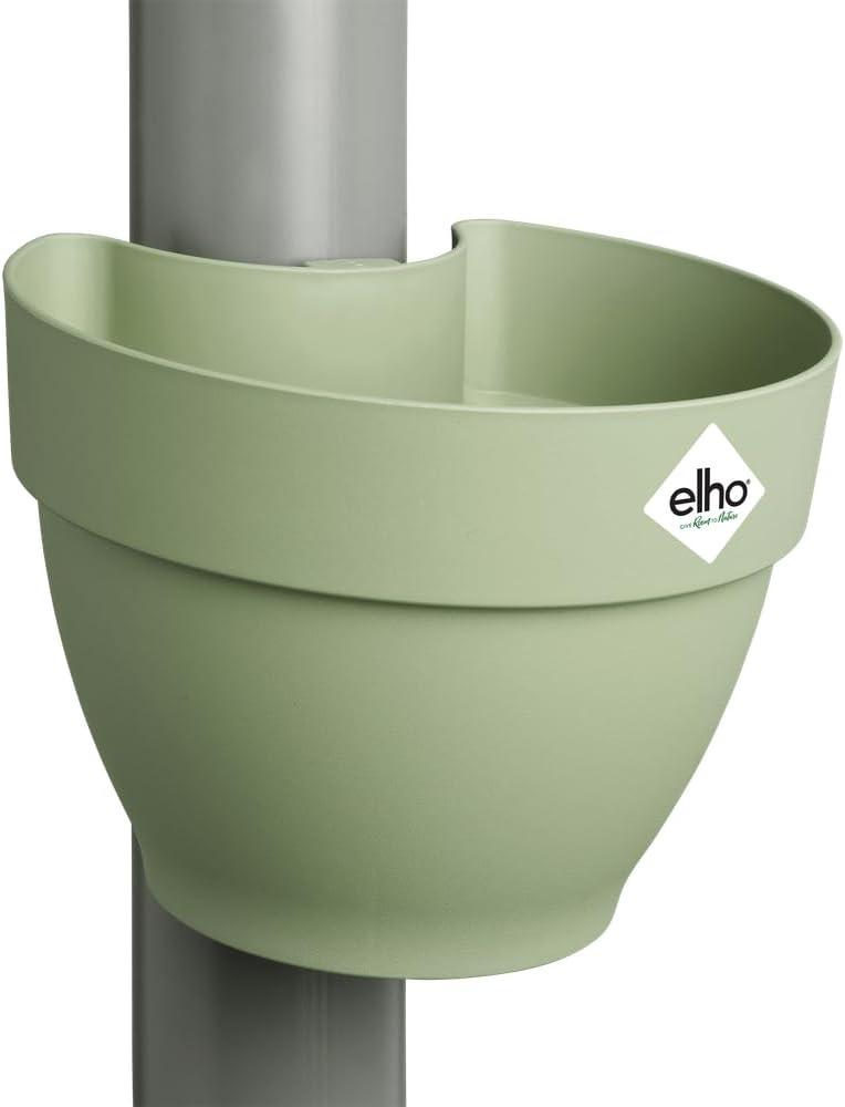 elho Vibia Campana Fallrohrpflanzgefäss 40 - Blumentopf für Regenrohr - vertikaler Garten - 100% recyceltem Plastik - Ø 21. 6 x H 16. 3 cm - Grün/Pistazien Grün Bild 1