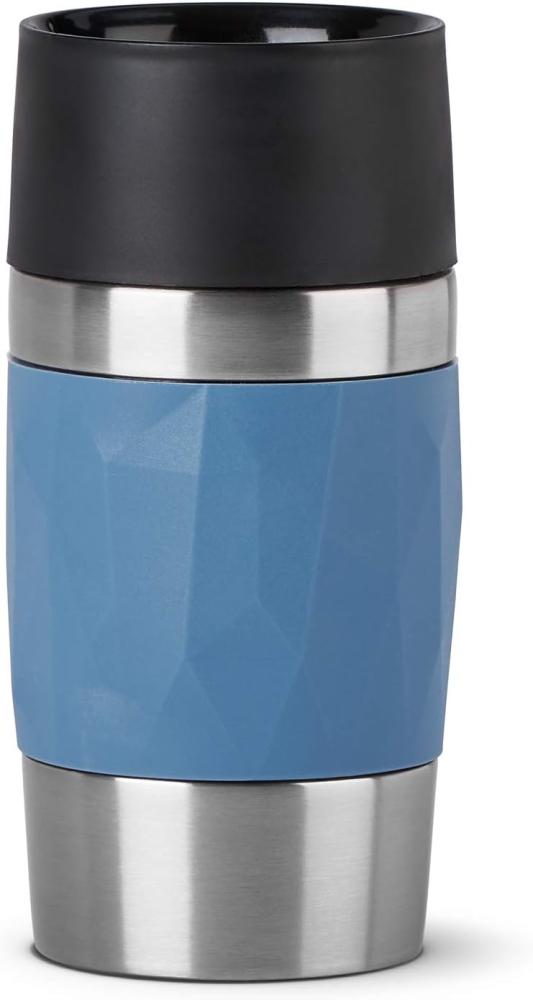 EMSA 'Travel Mug Compact' Thermobecher, Edelstahl, blau, 300 ml Bild 1