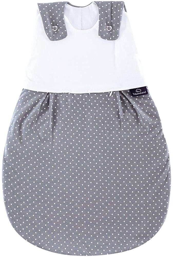 Träumeland Außenschlafsack LIEBMICH Pünktchen grau, Größe 80/86 Bild 1