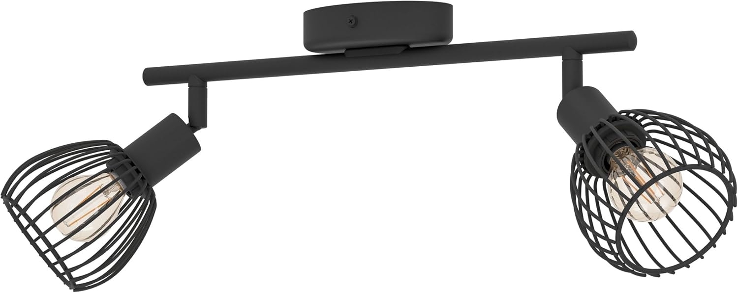 Eglo 2er Spot Sonnino schwarz 36,5 x 10 cm E14 Bild 1