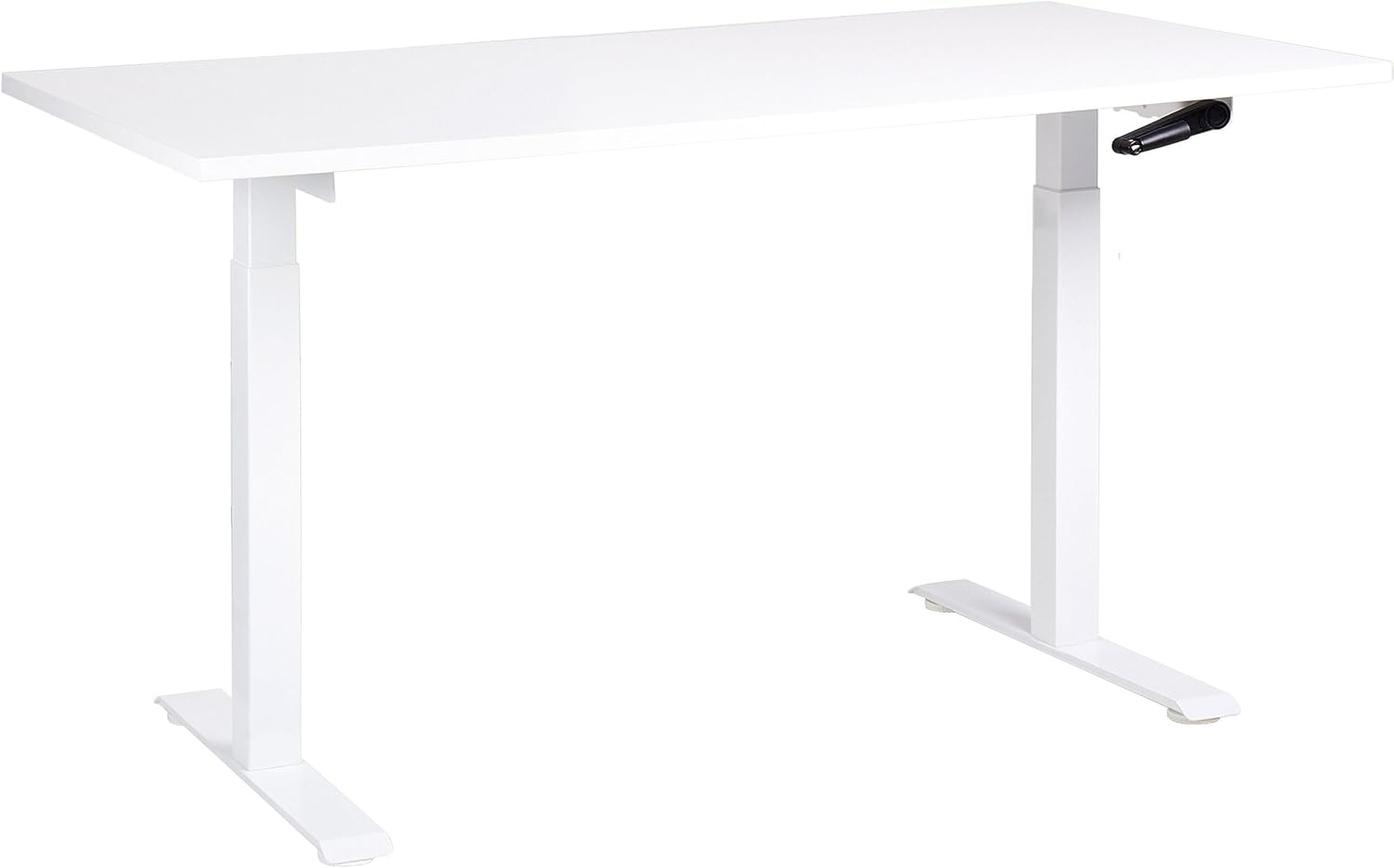Höhenverstellbarer Schreibtisch Manuell Weiß DESTINES Bild 1