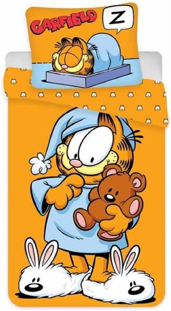 BrandMac Kinderbettwäsche Garfield Wende Bettwäsche, 80x80 cm + 135x200 cm Bild 1