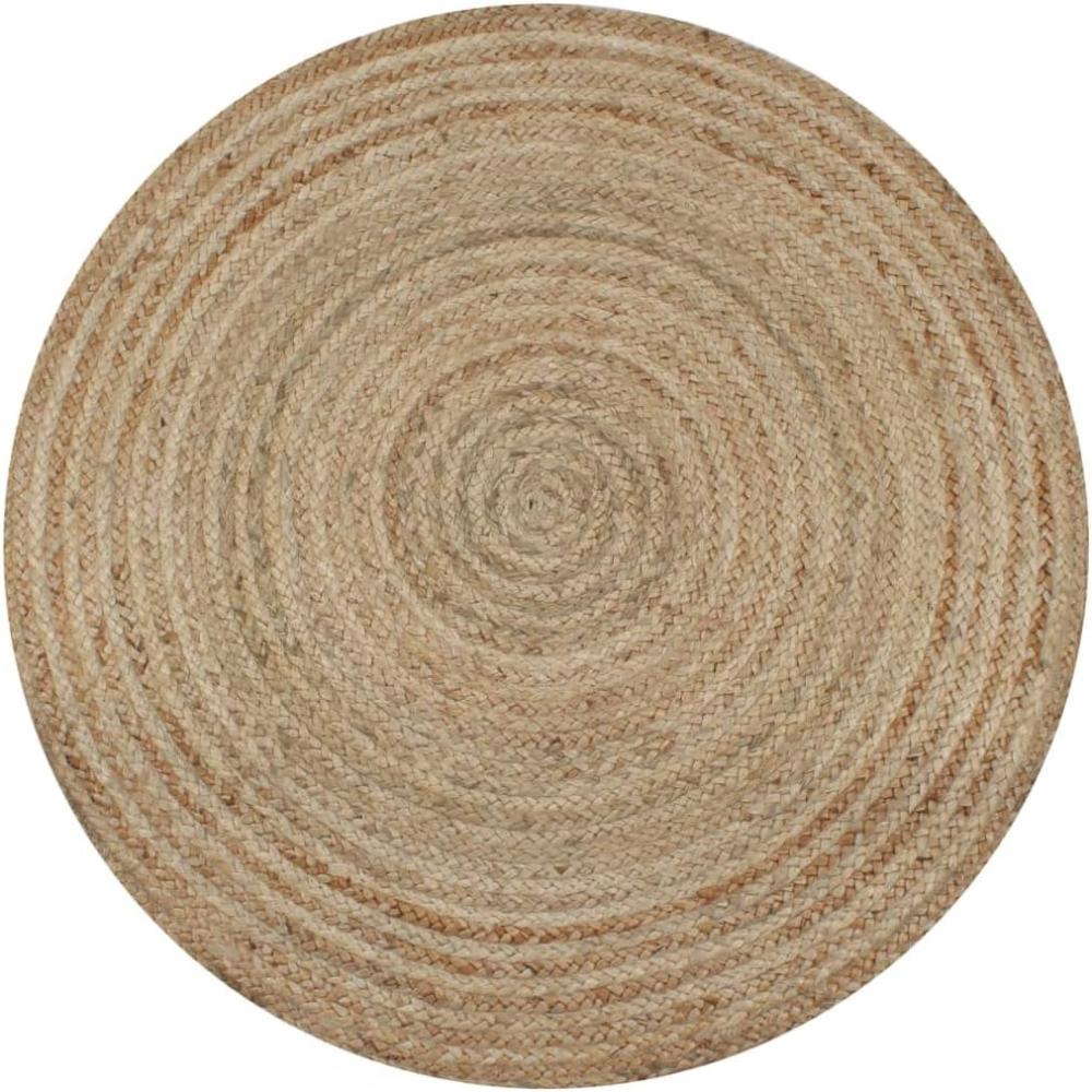 vidaXL Teppich Jute Geflochten 90 cm Rund 245336 Bild 1