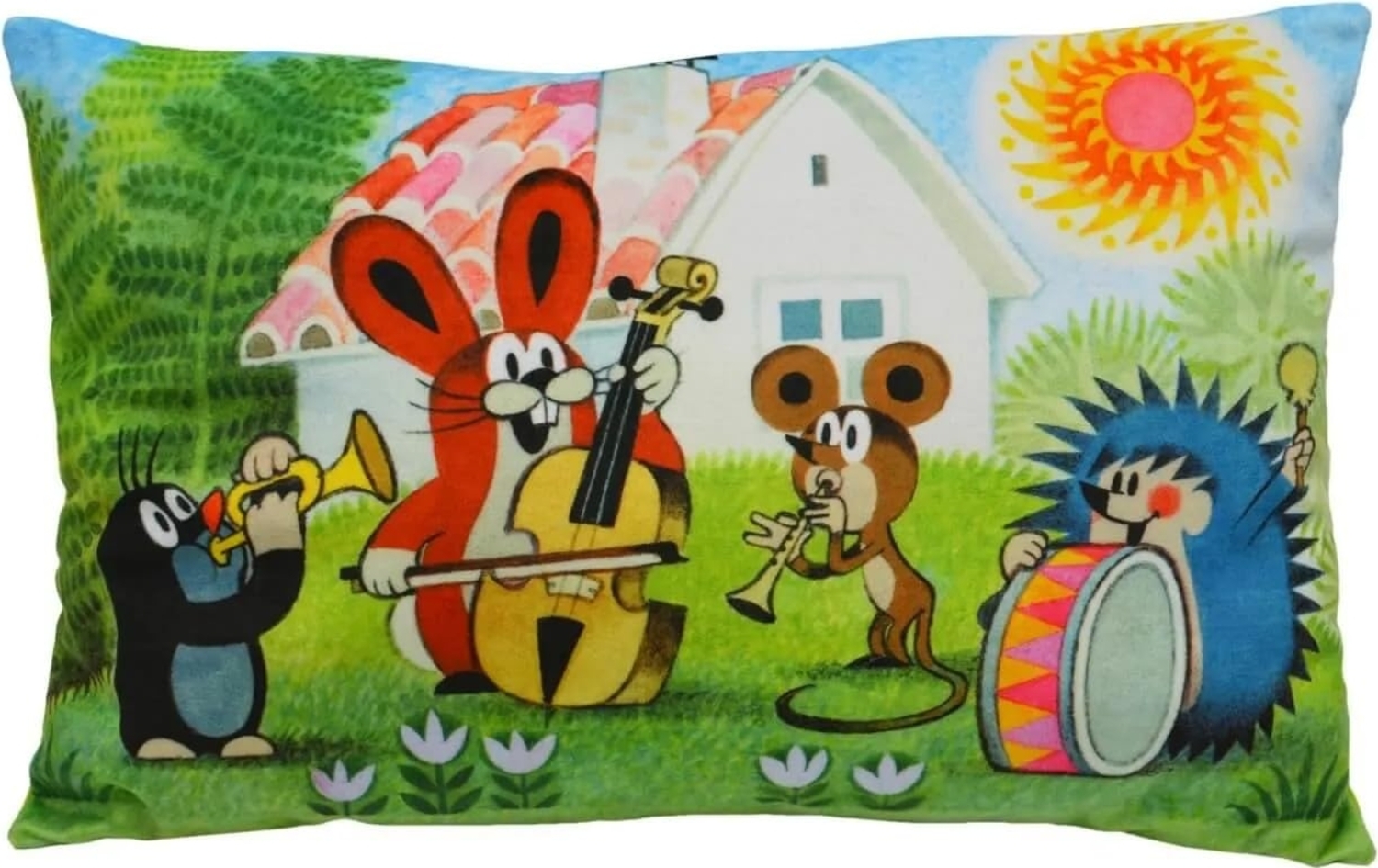 Kissen der kleine Maulwurf, Motiv Band, 45x30 cm - Kinderkissen Bild 1