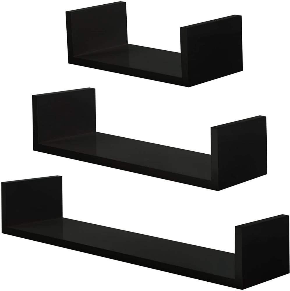Wandregal U-Form Luisa - schwarz Bild 1