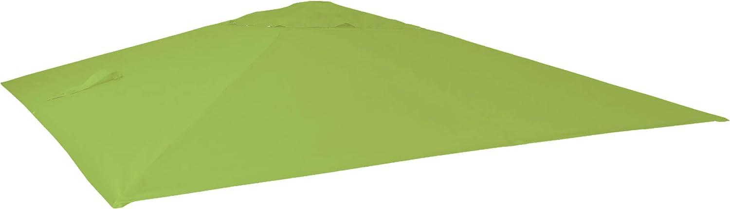 Ersatz-Bezug für Luxus-Ampelschirm HWC-A96, Sonnenschirmbezug Ersatzbezug, 3x3m (Ø4,24m) Polyester 2,7kg ~ hellgrün Bild 1