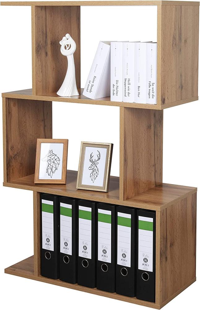 Standregal 106 x 70 x 30 cm Eiche braun – Aktenregal Bücherregal Wohnzimmer RICOO WM075-EW Bild 1