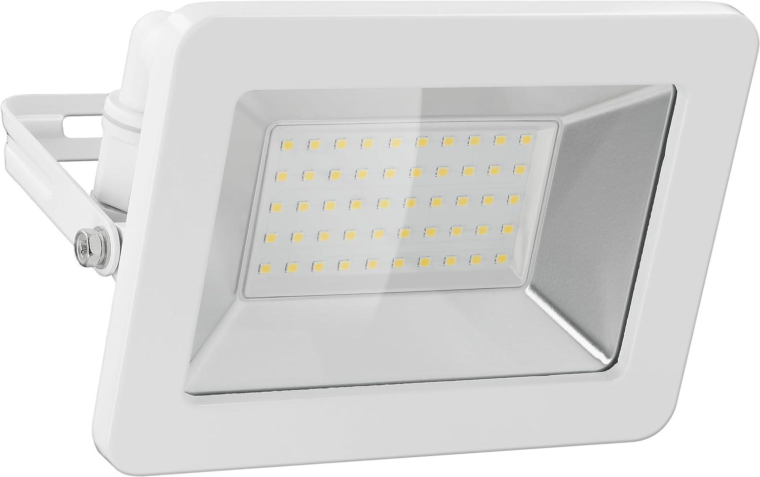 goobay LED-Außenstrahler 50W, IP65, Neutralweißes Licht 4250 lm, Wandmontage / Weiß Bild 1