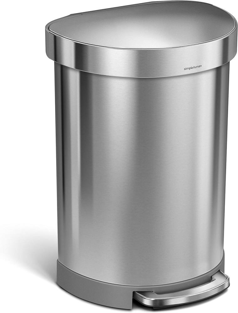 Simplehuman halbrunder Tretmülleimer 60 L Edelstahl CW2029 Bild 1