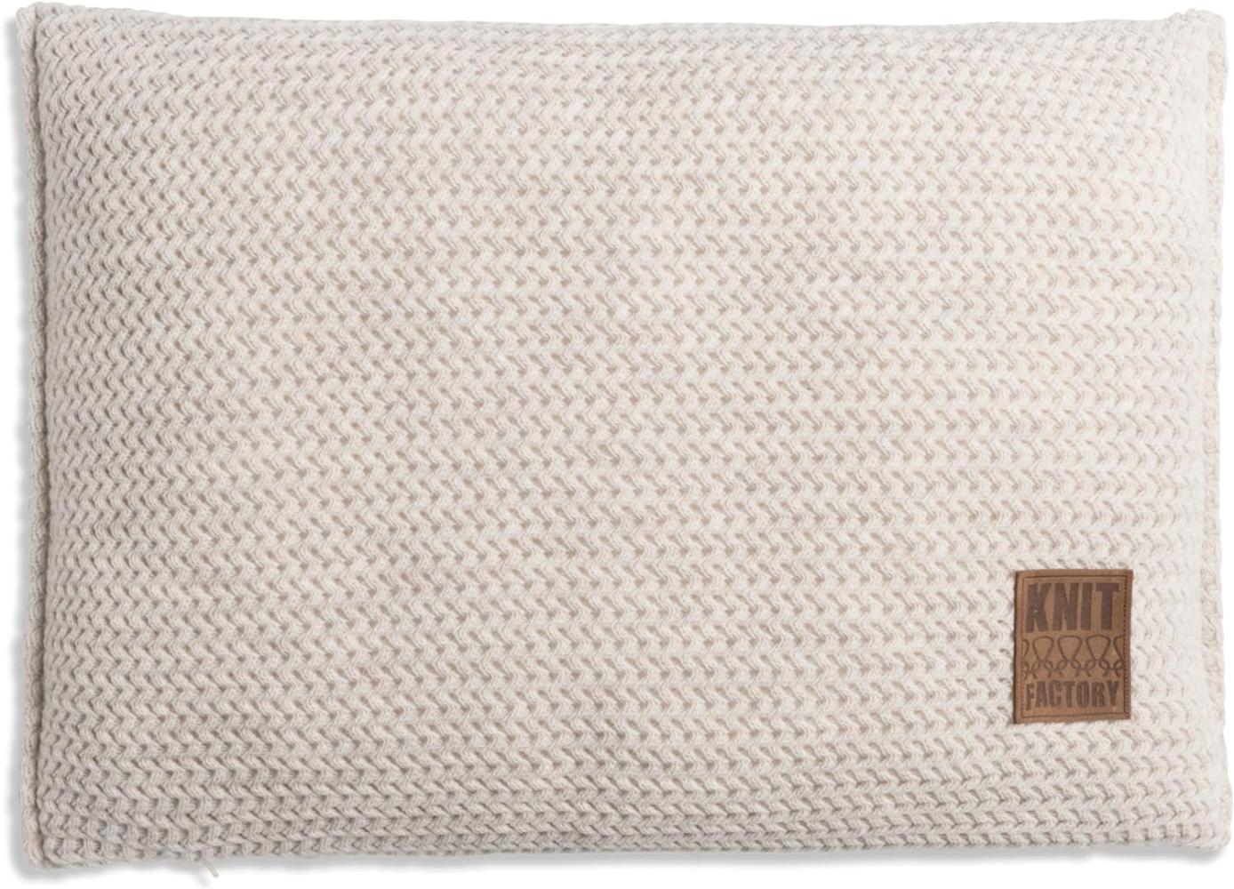 Knit Factory Maxx Kissen 60x40 cm Glatt Beige Bild 1