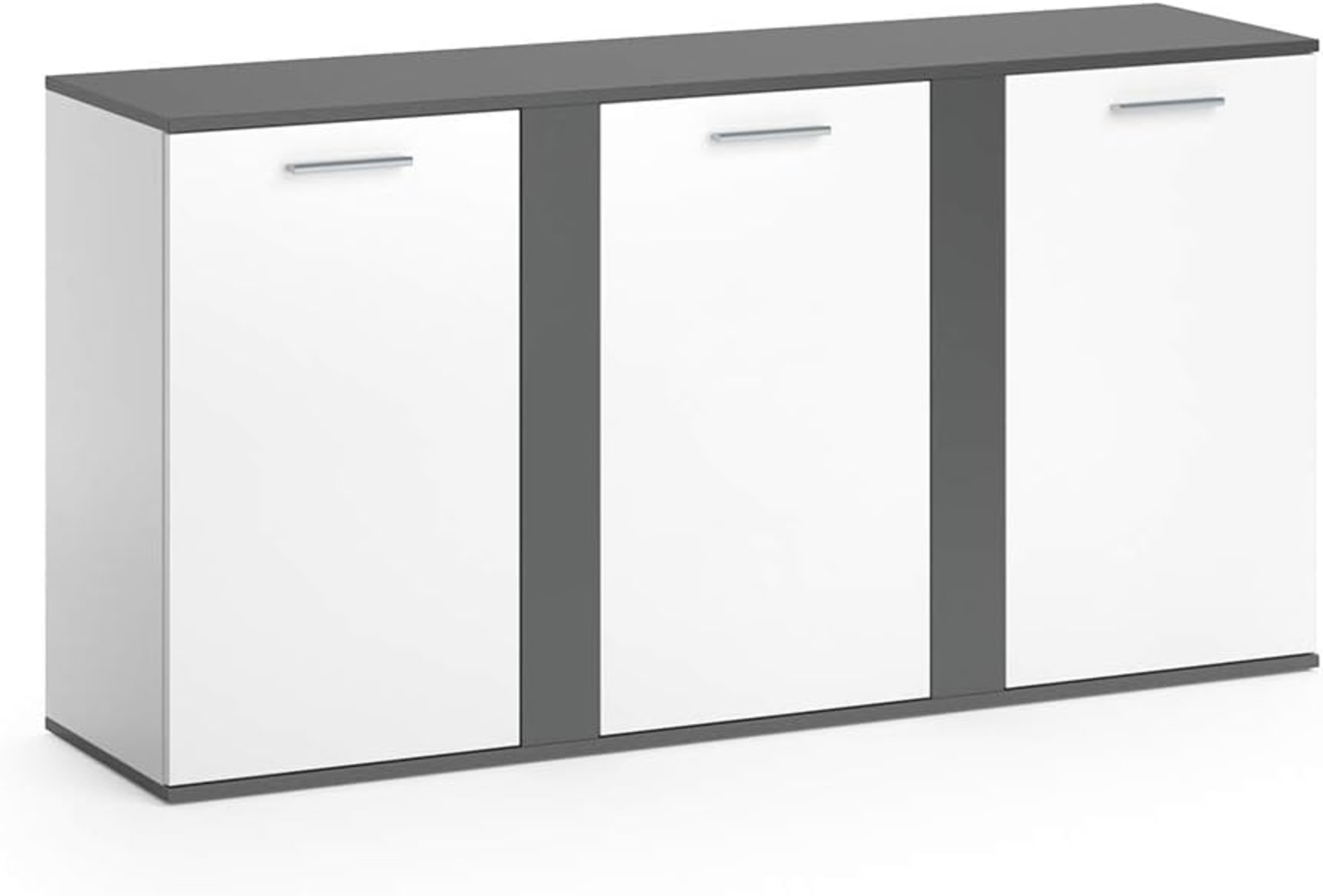 Kommode Novelli Anthrazit 40 x 80 cm mit Türen Vicco Bild 1