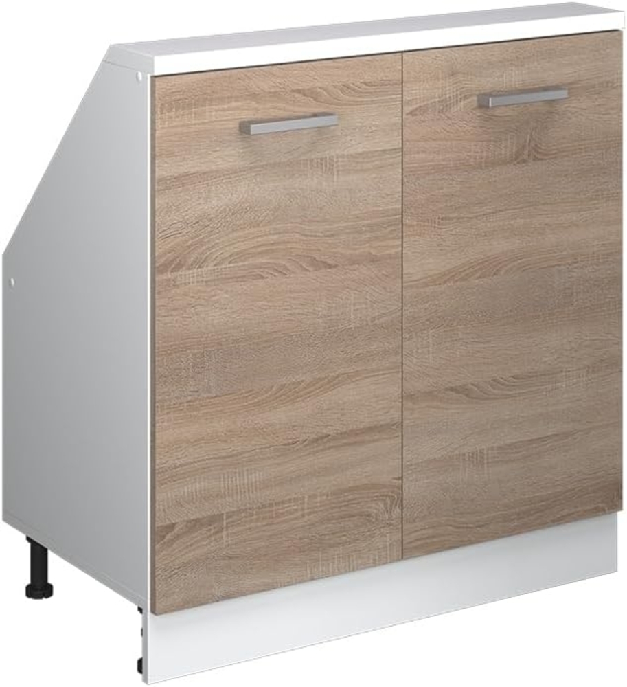 Dachschrägenschrank Rion Sonoma/Weiß mit 2 Türen Vicco Bild 1