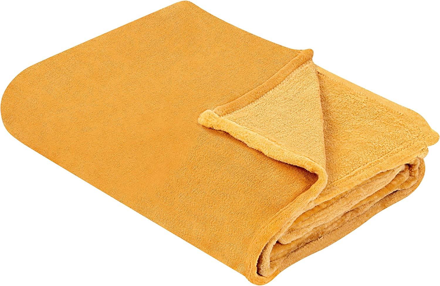 Beliani 'Bayburt' Decke, Polyester orange, 200x220 cm Bild 1