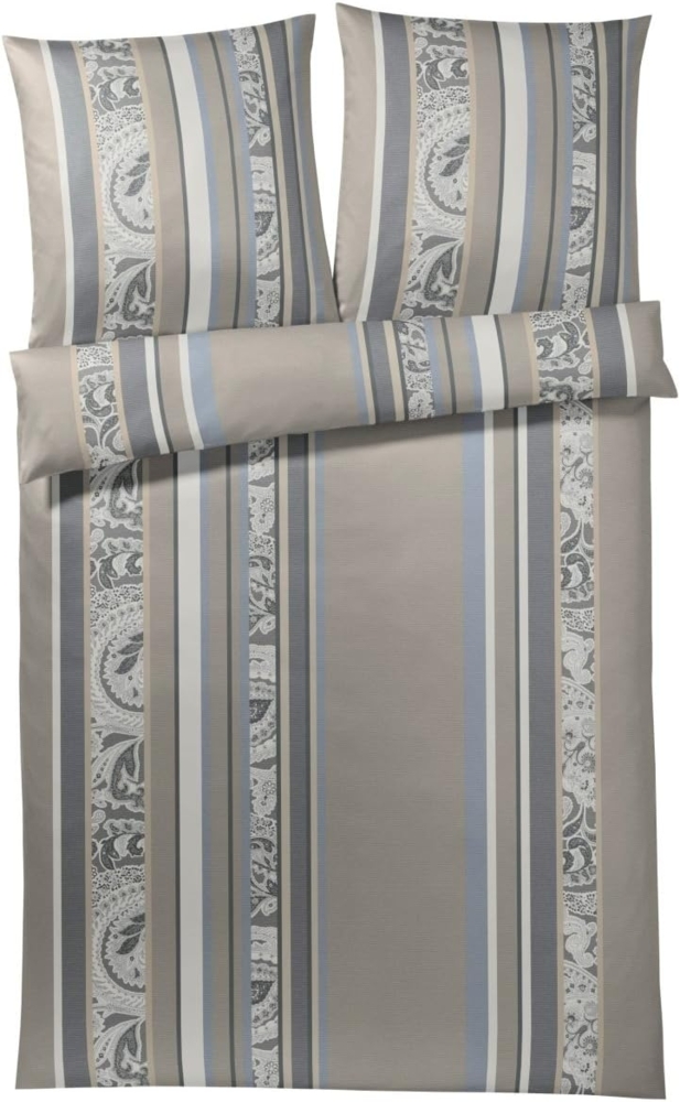 elegante Mako Jersey Bettwäsche Piano blau|135x200 cm + 80x80 cm Bild 1