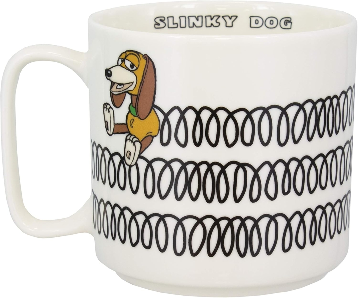 Disney Toy Story Tasse Slinky Dog weiß-schwarz-braun, bedruckt, 100 % Keramik Bild 1