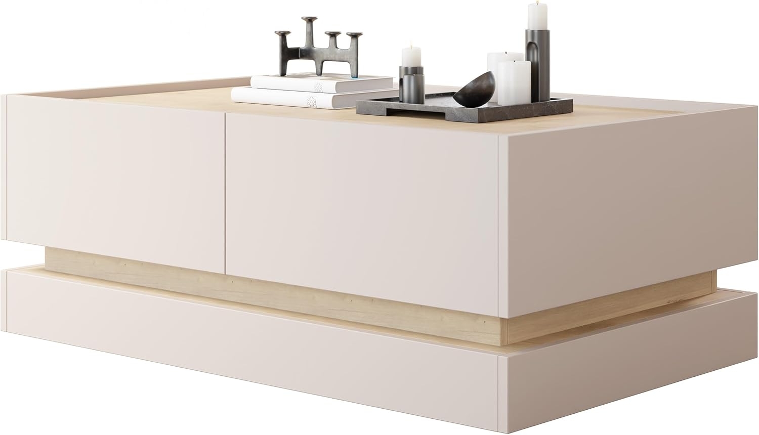 Couchtisch Zarpant L97 4K (Farbe: Sandbeige / Eiche Cremona) Bild 1