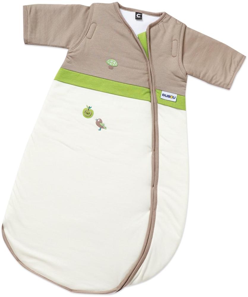 Gesslein 772145 Bubou Babyschlafsack mit abnehmbaren Ärmeln: Temperaturregulierender Ganzjahreschlafsack, Baby / Kinder Größe 90 cm, Natur/Taupe Bild 1