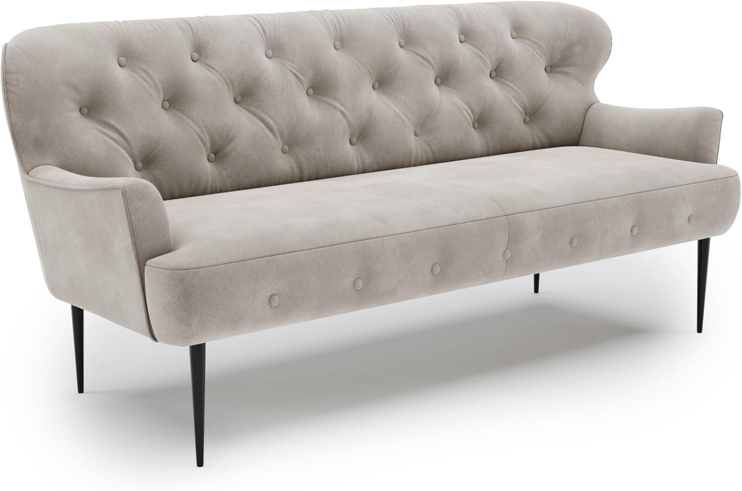 CAVADORE Küchensofa Amba Sofas, Holzwerkstoff, Mikrofaser Anthrazit, 3-Sitzer Bild 1