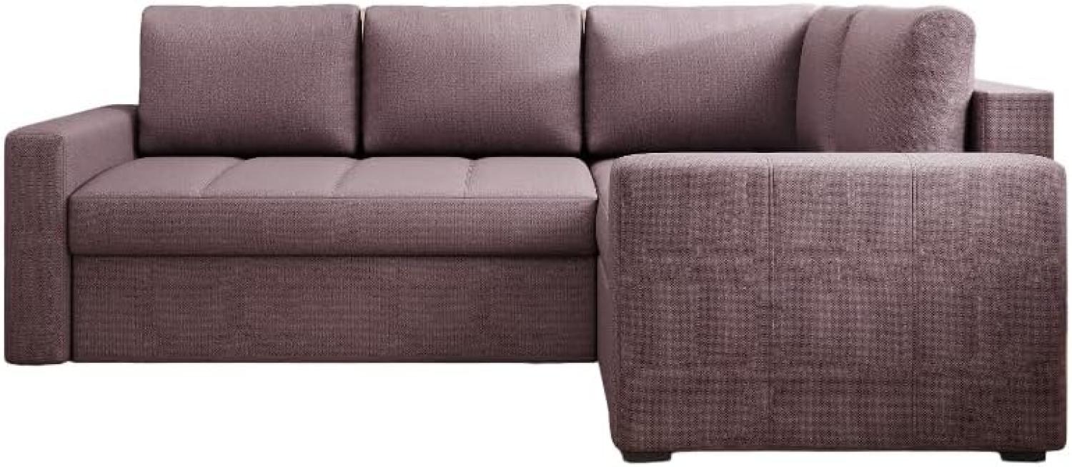 Designer Sofa Cortino mit Schlaffunktion und Stauraum Stoff Rosé Rechts Bild 1