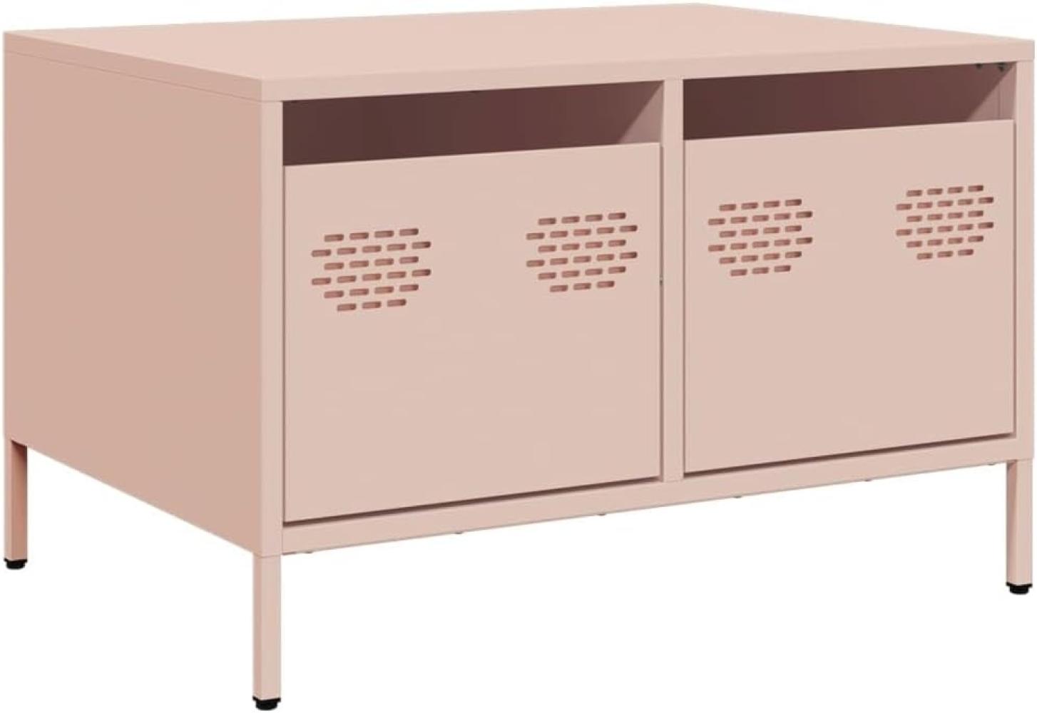 TV-Schrank Rosa 68x50x43,5 cm Kaltgewalzter Stahl 851239 Bild 1