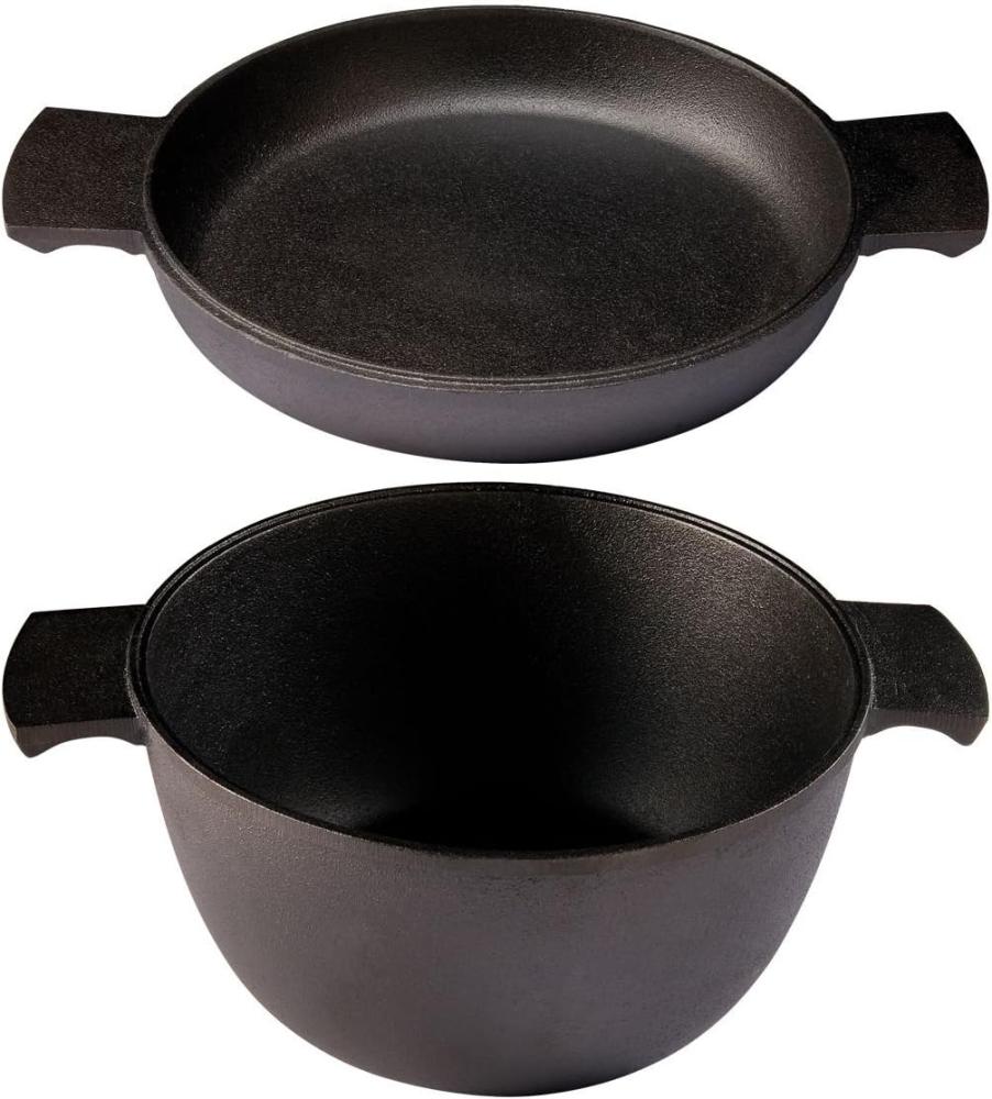 Skeppshult Grytstapel Bräter 3l und Bratpfanne 23cm im Set - Schwarz - 20 bis 24 cm Bild 1