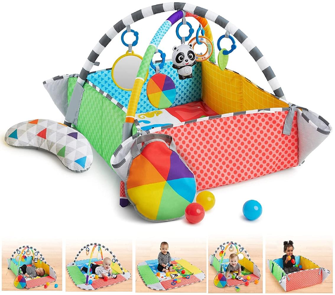 Baby Einstein, Patch’s 5-in-1 Color Playspace, 5 in 1 Spieldecke und Bällebad mit aufklappbaren Seiten, 5 abnehmbaren Spielzeugen, 20 Minuten Melodien und vielem mehr Bild 1