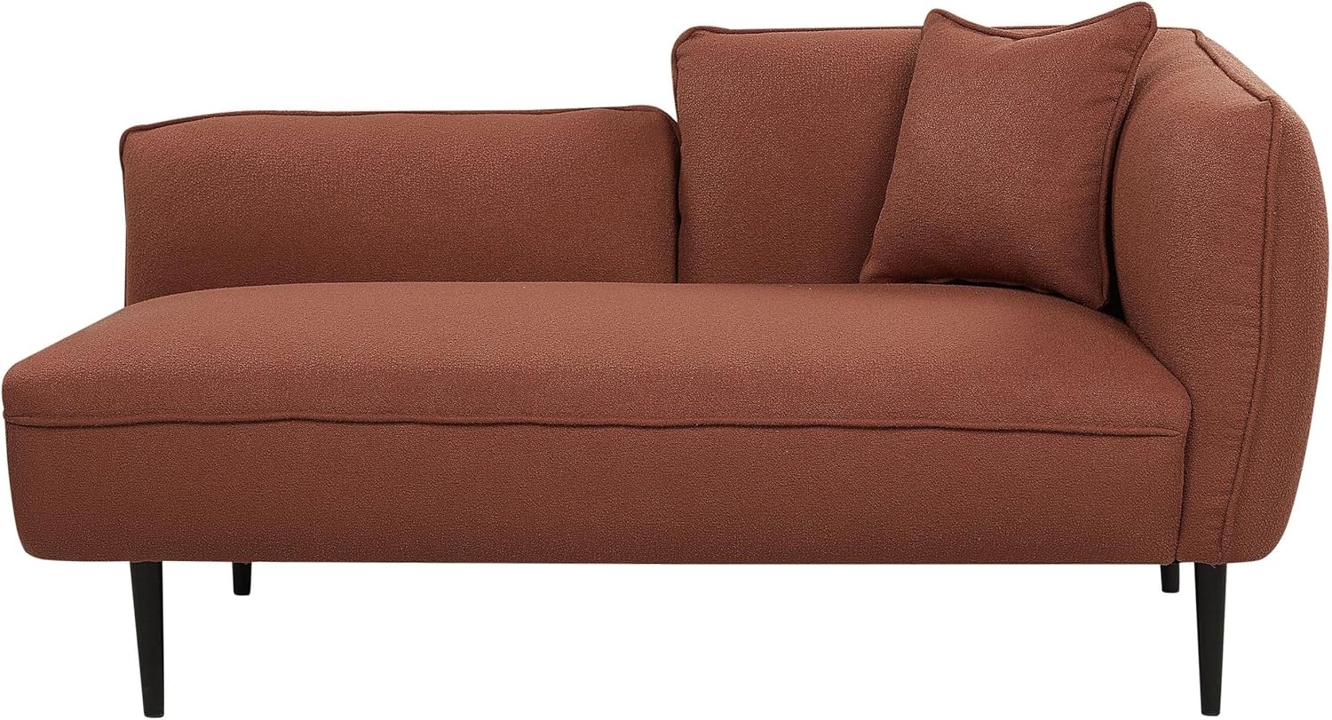 Chaiselongue Bouclé dunkelrot rechtsseitig CHEVANNES Bild 1