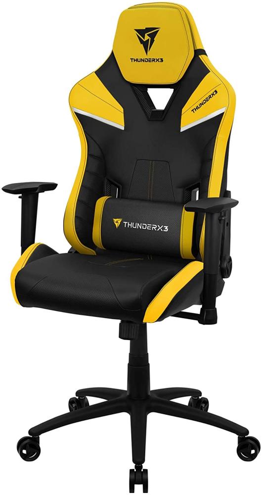 ThunderX3 TC5BY Ergonomischer Gaming-Stuhl, abnehmbare Kissen, Air Tech, gelb Bild 1