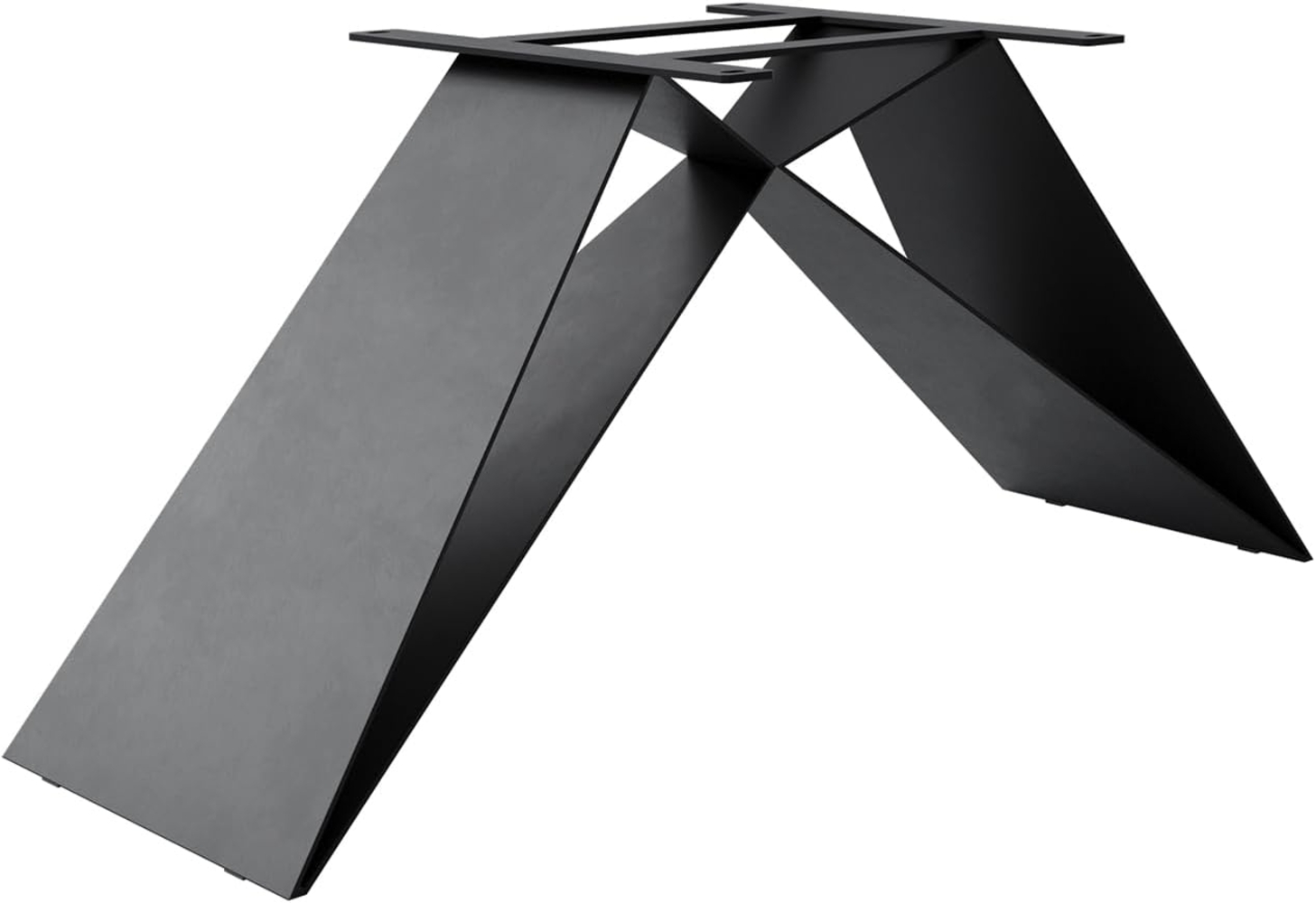 V-Gestell Flachstahl Metall Schwarz für Tischplatten ab 200 cm Bild 1