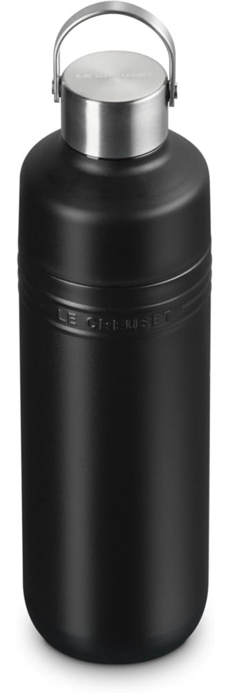 Le Creuset Trinkflasche 1L Schwarz Matt Edelstahl Bild 1