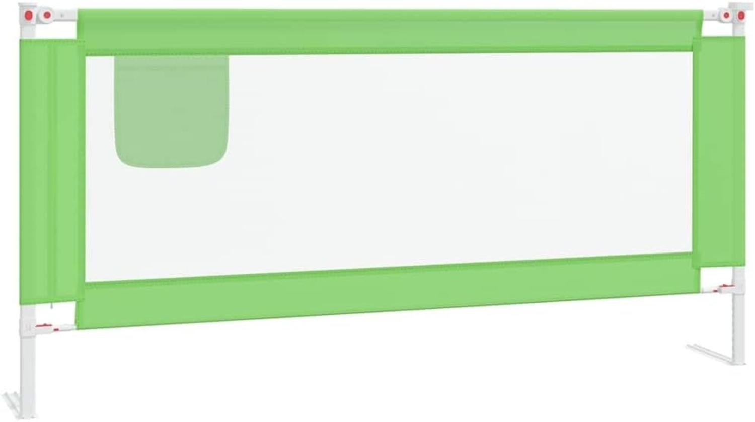 Kleinkind-Bettschutzgitter Grün 190x25 cm Stoff Bild 1