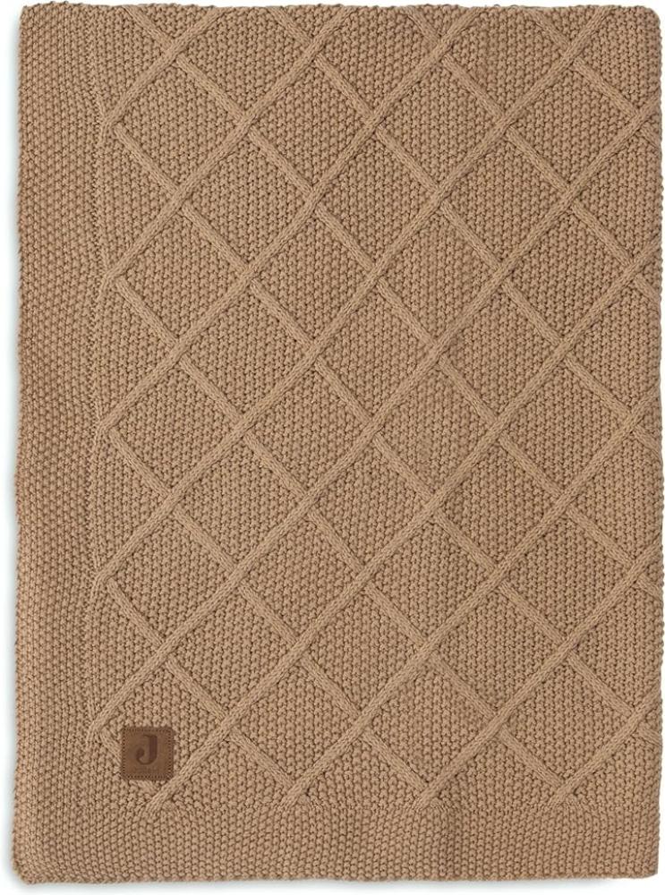 Jollein Check Knit Babydecke - 100 x 150 cm - Bisc Bild 1