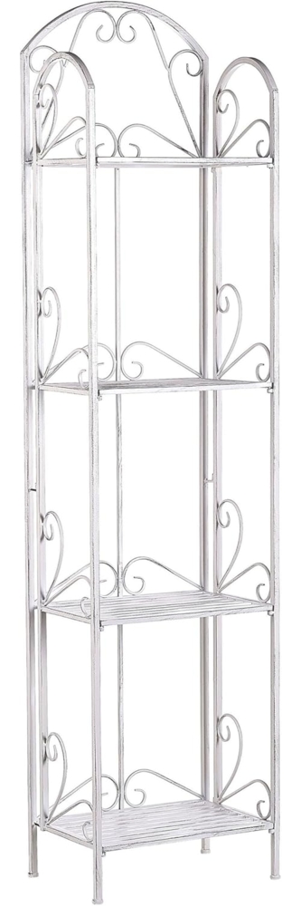 Regal Antik Optik weiß 4 Fächer VALDIVIA Bild 1