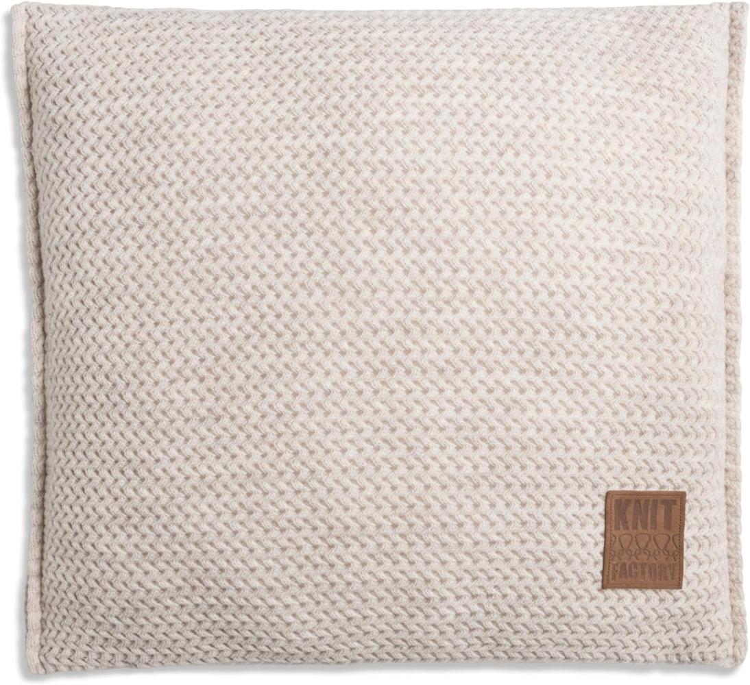 Knit Factory Maxx Kissen 50x50 cm Glatt Beige Bild 1