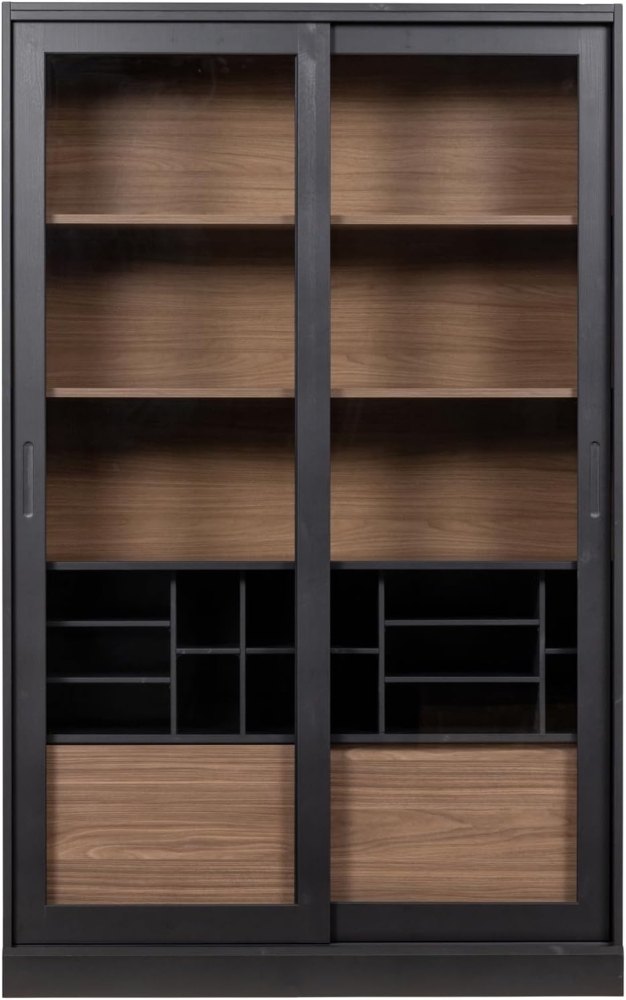 Vitrine James Schwarz aus Kiefernholz Bild 1