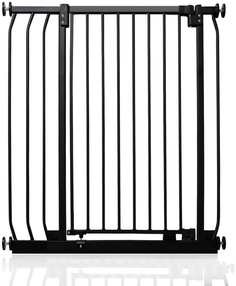 Safetots Extra Tall Elite Sicherheitsschutzgitter, 80cm - 89cm, Matt Schwarz, Extra hohe 96.8cm Höhe, Treppenschutzgitter mit Druckmontage, Sicherheitsbarriere, Einfache Installation Bild 1