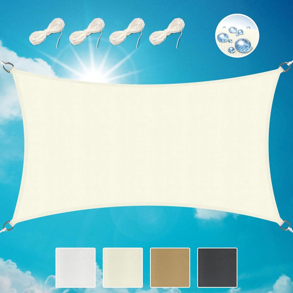 Sol Royal SolVision PES Sonnensegel PS9 Rechteck Creme, 400x200 cm Bild 1