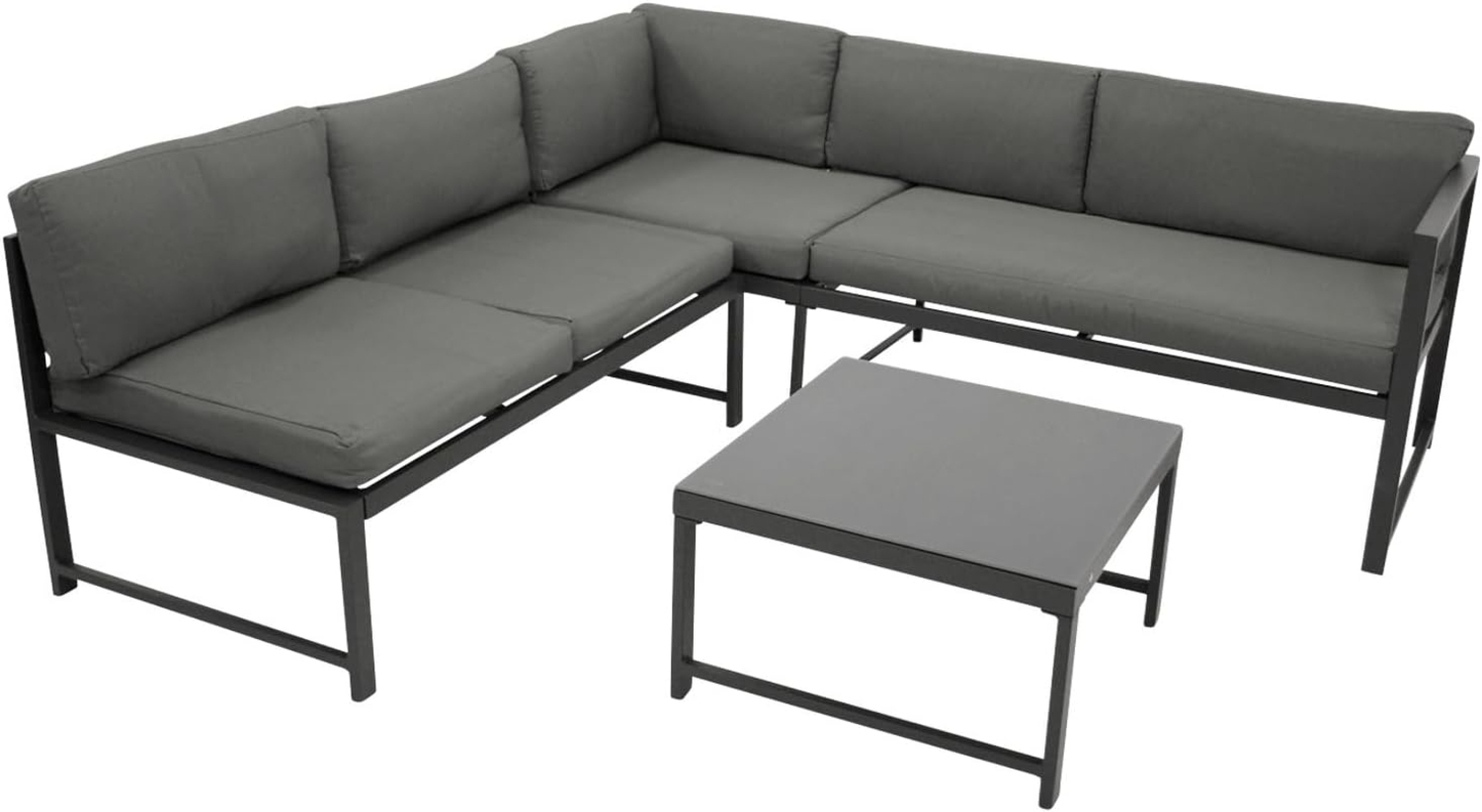 DEGAMO Gartenlounge-Set MONTANA, Ecksofa mit Liegefunktion, Tisch, Aluminium wetterfest Bild 1