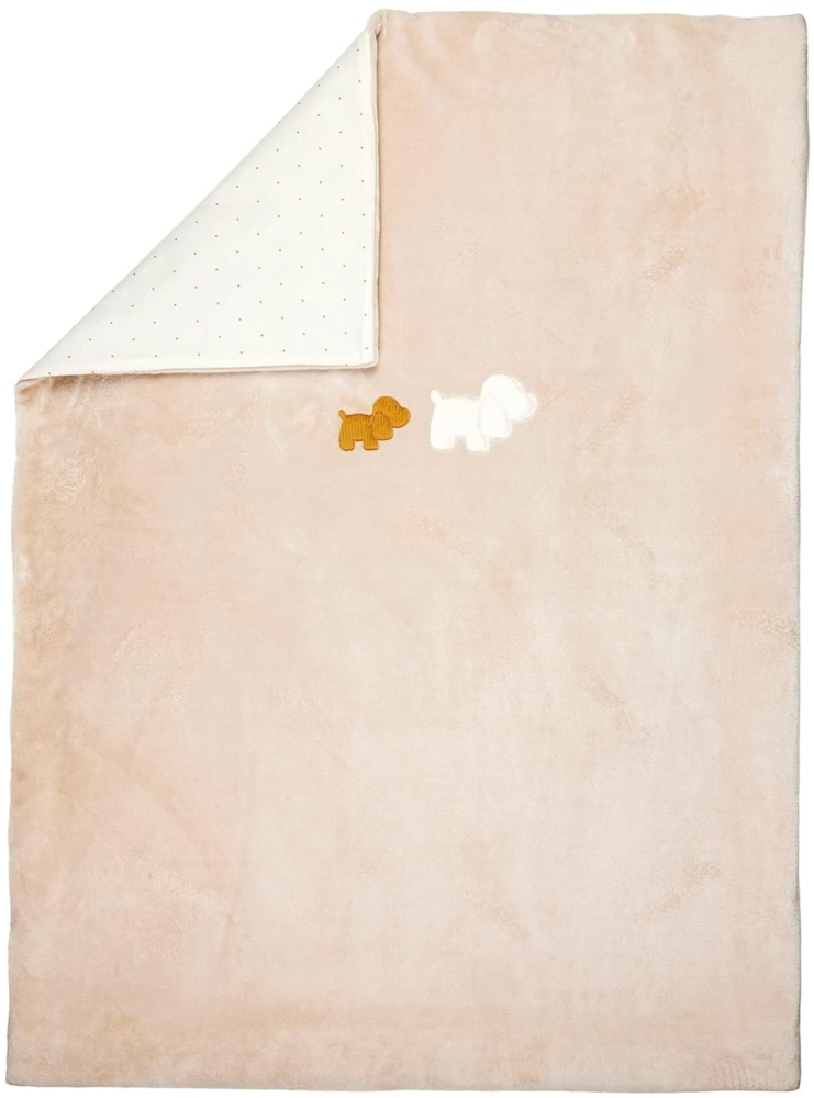 Nattou Kuscheldecke für Babys, Hund Charlie, 100x135 cm, Vegan, Baumwolle, Beige Bild 1