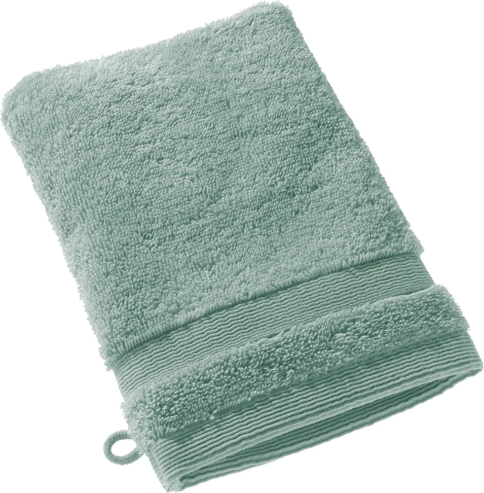 SCHÖNER WOHNEN-Kollektion Waschhandschuh CUDDLY Waschhandschuh, Baumwolle (1-St), 16 x 21 cm in Lindgrün Bild 1