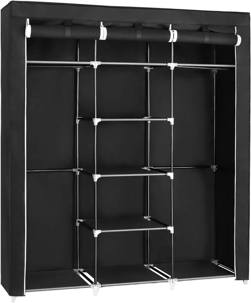 Songmics 'RYG12B' Stoffschrank mit 2 Kleiderstangen, schwarz, 175 x 150 x 45 cm Bild 1