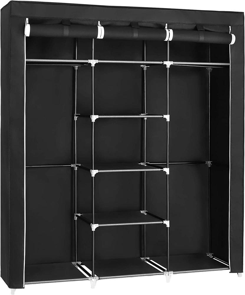 Songmics 'RYG12B' Stoffschrank mit 2 Kleiderstangen, schwarz, 175 x 150 x 45 cm Bild 1