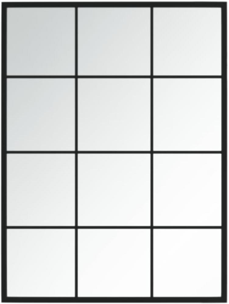 vidaXL Wandspiegel, Metall schwarz, 60x80 cm Bild 1