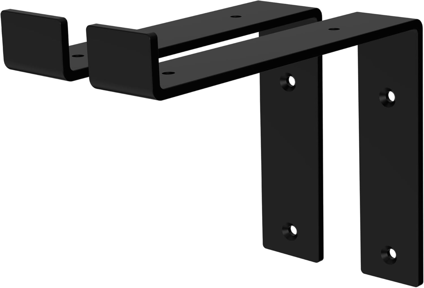 ML-DESIGN Wandregalhalter Regalhalterung L-Form aus Metall, Regalwinkel für Wandmontage, 2-tlg, Industrielle Wandregal Schwarz, Regalträger Regalhalterungen Bild 1