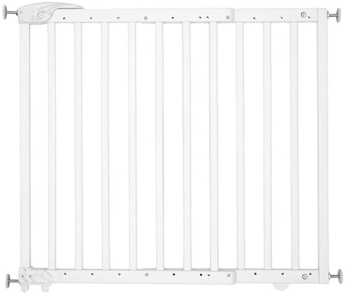 Badabulle Deco Pop Türschutzgitter/Treppengitter weiß, Schraub- oder Druckbefestigung (63,5-106 cm) Bild 1